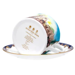 Halcyon Days Coronation at Westminster Abbey Bone China Teacup & Saucer