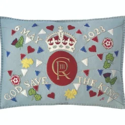 Jan Constantine Coronation Party Pillow - Duck Egg Blue