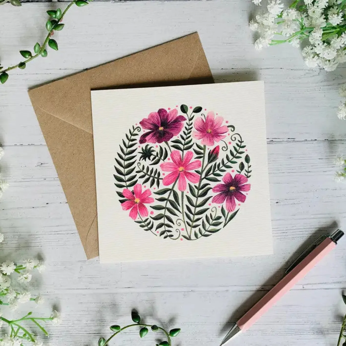 Becky Amelia Cosmos Greeting Card