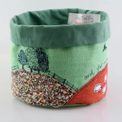 Poppy Treffry Country Life Embroidered Art Pot
