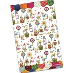 Emma Ball Crafting Gnomes Tea Towel