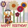 Emma Ball Crochet Gnome Birthday II Greetings Card