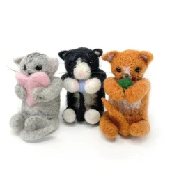 The Crafty Kit Co. Cute Kitties Needle Felting Kit