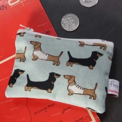 Poppy Treffry Dachshund Small Flat Coin Purse