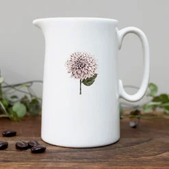 Toasted Crumpet Dahlia Bone China Half Pint Jug