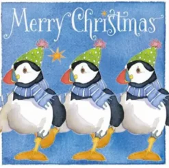 Emma Ball Dancing Puffins Pack of 6 Christmas Cards