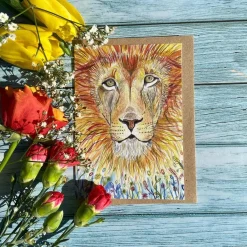 Jen Winnett Dandy Lion Blank Greetings Eco Card