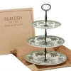 Burleigh Dark Green Asiatic Pheasants 3 Tier Cake Stand