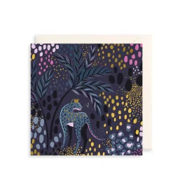 The Art File Dark Spotted Cheetah Greeting Card by Sara Miller