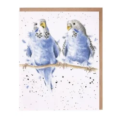 Wrendale Designs 'Date Night' Budgie Greetings Card