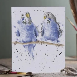 Wrendale Designs 'Date Night' Budgie Greetings Card
