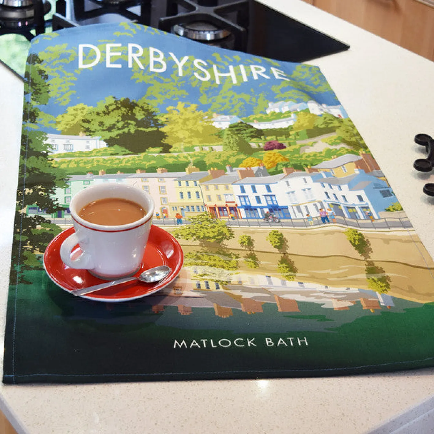 Town Towels Derbyshire - Matlock Bath Tea Towel