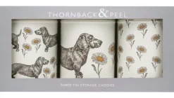 Thornback & Peel Dog & Daisy Set of 3 Round Caddies