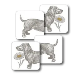 Thornback & Peel Dog and Daisy Set of 4 Coasters