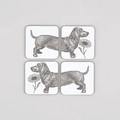 Thornback & Peel Dog and Daisy Set of 4 Coasters