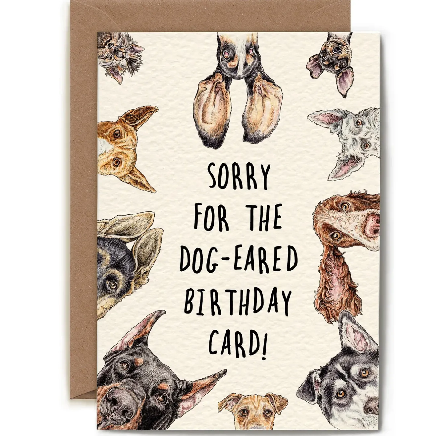 Bewilderbeest Dog-Eared Birthday Greetings Card