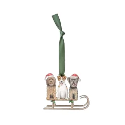 Lottie Murphy Dogs Wooden Christmas Decoration