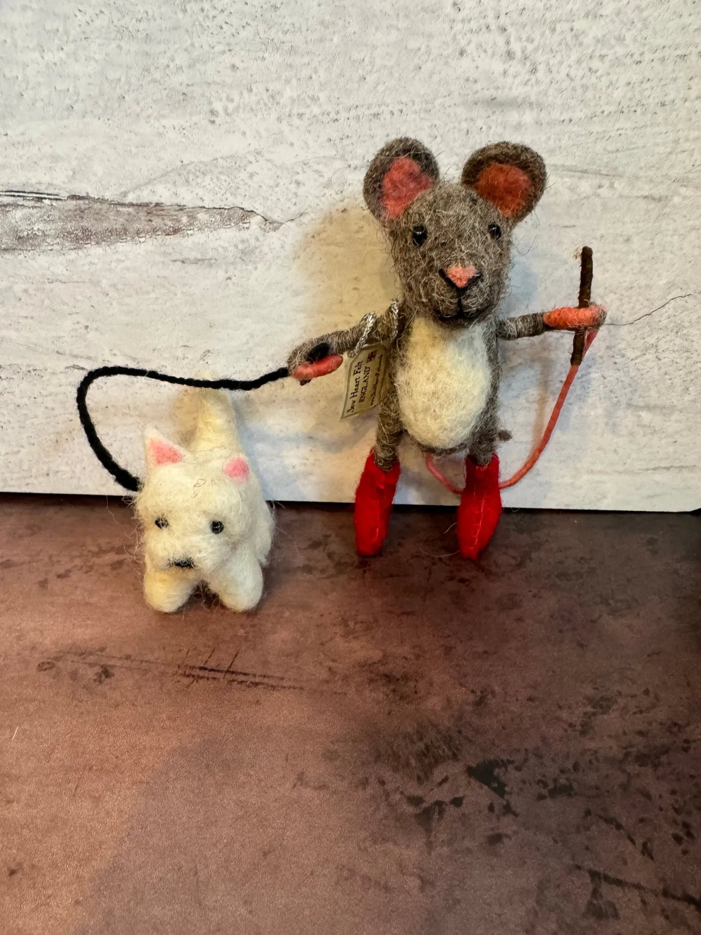 Sew Heart Felt Dog Walker Felt Mouse with Westie