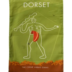 Town Towels Dorset - The Cerne Abbas Giant Tea Towel