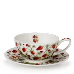 Dunoon Dovedale Strawberry Teacup & Saucer