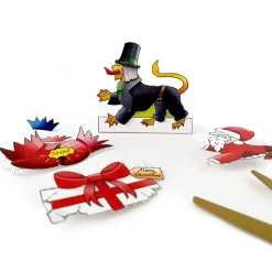 Yeti Dress an English Lion Christmas Card