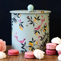 Sara Miller London Duck Egg Orchard Biscuit Barrel