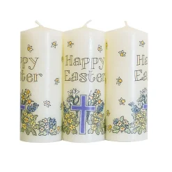 Alison Gardiner Easter Cross Mini Pillar Candle
