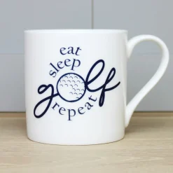 Mclaggan Smith Eat, Sleep, Golf, Repeat Bone China Mug