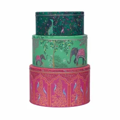 Sara Miller London Elephant Oasis Set of 3 Round Cake Tins