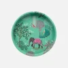 Sara Miller London Elephant's Oasis Garden Deepwell Tin Tray