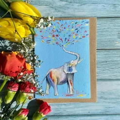 Jen Winnett Eli the Elephant Eco-Card