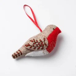 Corinne Lapierre Embroidered Robin Wool Mix Felt Craft Kit
