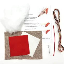 Corinne Lapierre Embroidered Robin Wool Mix Felt Craft Kit