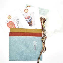 Corinne Lapierre Embroidered Scissors Pouch and Mini Pin Cushion Felt Craft Kit