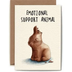 Bewilderbeest Emotional Support Animal Greetings Card