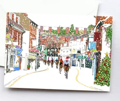 Njeri Illustrated Farnham Cycling Festival Christmas Card