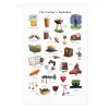 Yeti Father's Alphabet Tea Towel