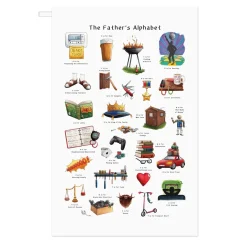 Yeti Father's Alphabet Tea Towel