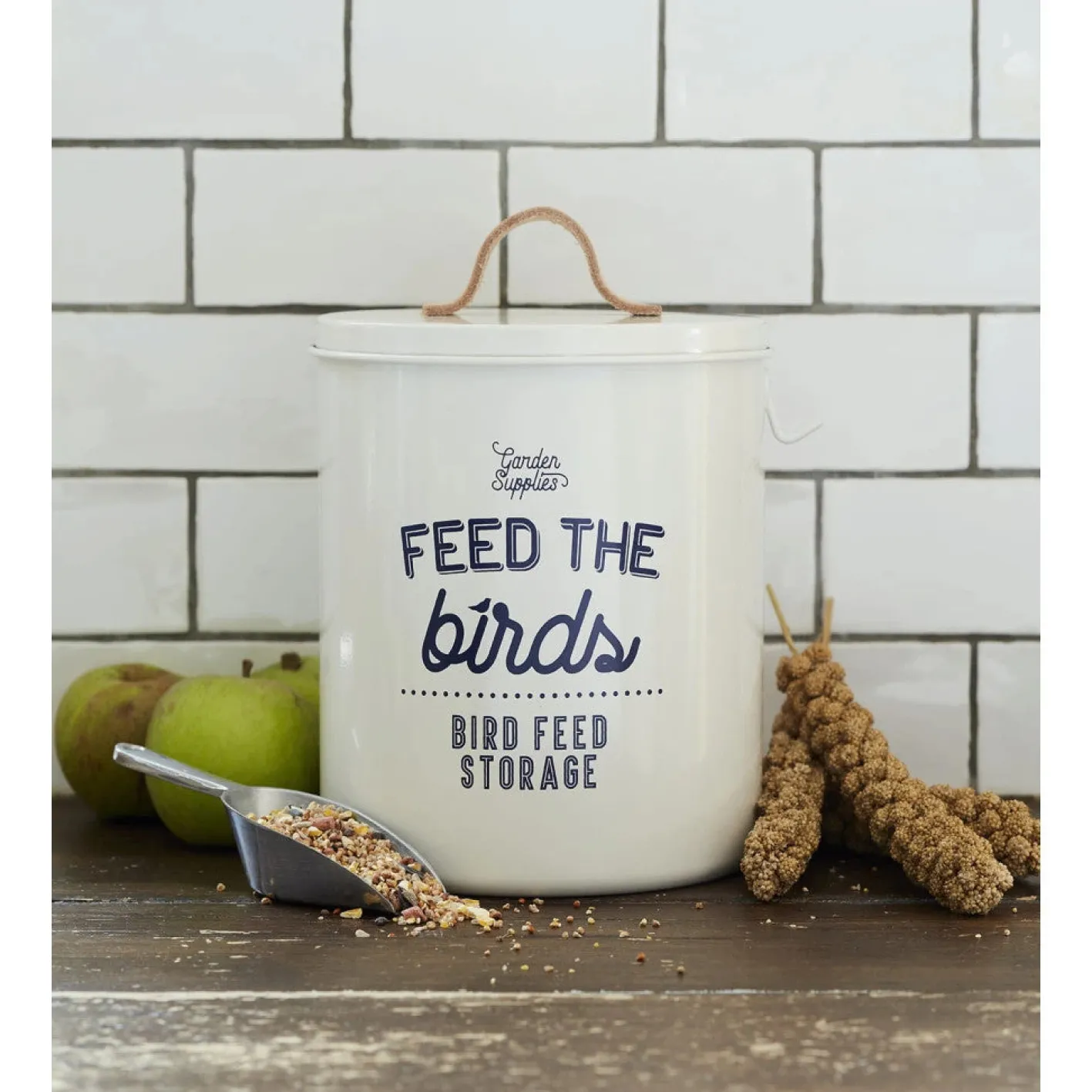 Burgon & Ball 'Feed the Birds' Bird Feed Tin in Stone