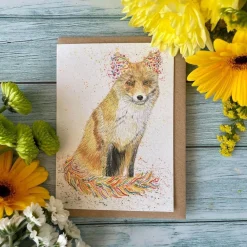 Jen Winnett Felix the Fox Blank Greetings Eco Card