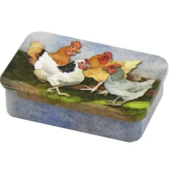 Emma Ball Felted Chickens Mini Slider Tin