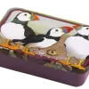 Emma Ball Felted Puffins Mini Slider Tin