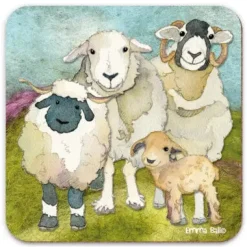 Emma Ball Felted Sheep Family Coaster