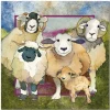 Emma Ball Felted Sheep Family Greetings Card