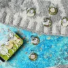 Emma Ball Felted Sheep Set of 6 Stitch Markers in a Pocket Tin