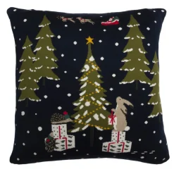 Sophie Allport Festive Forest Knitted Statement Pillow