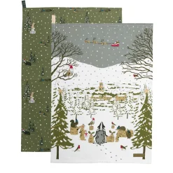 Sophie Allport Festive Forest Set of 2 Tea Towels
