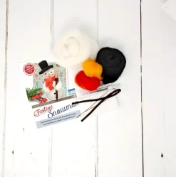The Crafty Kit Co. Festive Snowman Needle Felting Kit