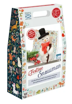 The Crafty Kit Co. Festive Snowman Needle Felting Kit