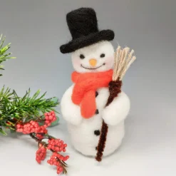 The Crafty Kit Co. Festive Snowman Needle Felting Kit